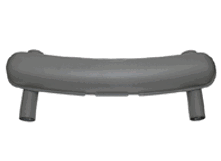 Escape Silenciador / Silenciador Caja trasera Racing. Porsche 911 1965-73 2 IN / 2 OUT Salida de 70 mm - Solo RACING - 92.212, 92212, 1620607000, 91111102500, 91111102505 - 92.212, 1620607000