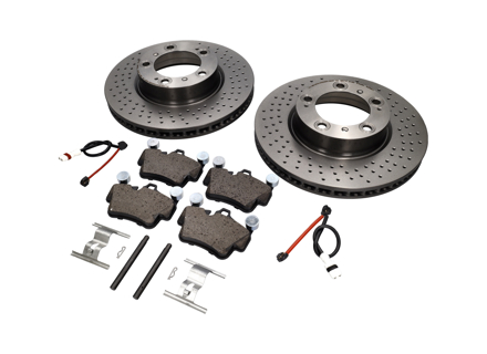 ANTERIORE Pacchetto pastiglie freno e disco freno. Porsche 987 Boxster S / Cayman S - 99635140501, 99635140601, 99735193906