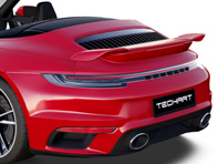 TechArt carbon fibre rear spoiler type I. Porsche 992 turbo cabriolet - 092.121.881.009, 092.121.881.009G, 092.121.881.009M TechArt carbon fibre rear spoiler type I. Porsche 992 turbo cabriolet - 092.121.881.009, 092.121.881.009G, 092.121.881.009M