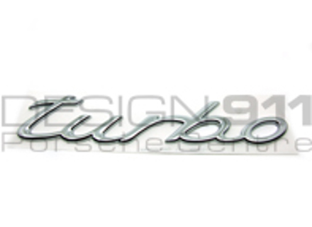 Insigne chromé 'Turbo'. Porsche 997 Turbo - 99755923703, 997.559.237.03