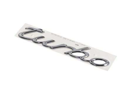 Insigne chromé 'Turbo'. Porsche 997 Turbo - 99755923703, 997.559.237.03