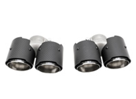 Exhaust Deluxe Quad-Style Tail Pipe Carbon Fibre. Porsche 997.1 Carrera - 99711115100, 99711115101, 99711198150, 99711198111, 99711115200, 99711115201, 99711198210, 99711198211