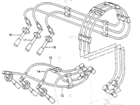 Cavo HT di accensione. Porsche 965 3.3L Turbo - 96560206008, 96560206009, 96560206010, 96560206011, 96560206012, 96560206013 Cavo HT di accensione. Porsche 965 3.3L Turbo - 96560206008, 96560206009, 96560206010, 96560206011, 96560206012, 96560206013