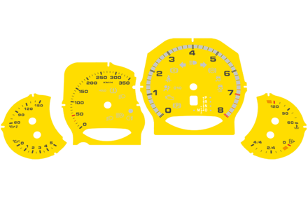 Dial face set, KMH. Porsche 970 Panamera turbo / Panamera turbo S