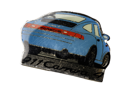 Anstecknadel 'Porsche 911 Carrera 4' Blau