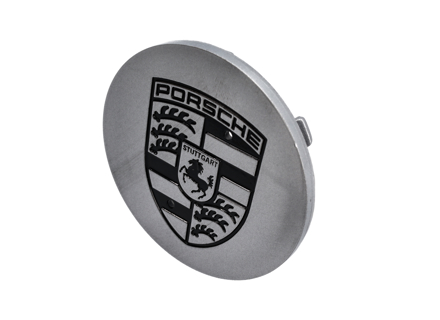 Wheel Cap silver with black crest for Porsche - 9933613030061M