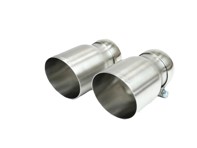 Fabspeed Deluxe Bolt-On Tips, Single Wall Brushed Stainless Steel. Porsche 981 Cayman GT4 - 98111136162 - FS.POR.981GT4.DLTBR
