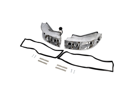 后转向灯，金属外壳，镀铬反光片，一套2个。适用于1968-83款保时捷911。 - 90163194100, 90163194200