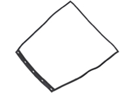 Bonnet seal. Porsche 964 1990-94 / 964 Turbo - 96450412301, 96450412303