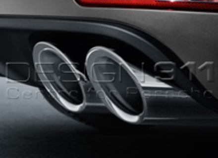 Exhaust Sports Tail Pipes SILVER. Porsche Macan Turbo - 95B04420009