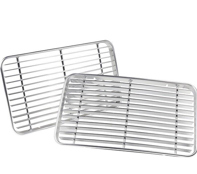 Ventilation grilles (Set of 2) Curved for engine lid. Porsche 356B T6 / 356C T6 - 64455904106, PCG55904106 - 356134-01, 1684551010