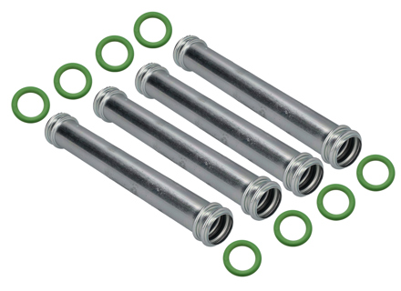 Oil tube and O-ring seal set. Porsche 911 / 964 / 993 (non collapsible ) - 90110735101, 93010704001, 9997071124A