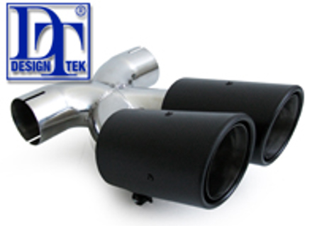 DesignTek Exhaust tail pipes Carbon Finish for Porsche Boxster 987 & Cayman 987C - 3606408702, 98711125402, 98711125401, 98711125830, 98711125831, 98711125300, 98711125501, 98711125601, 98711198100, 98711125730, 98711198130, 98711125860