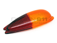 Rear indicator lens Red / Amber. Porsche 356 - 64463142110, 64463142210 - 9810004, 9810005, 1695350180, 1695350170 Rear indicator lens Red / Amber. Porsche 356 - 64463142110, 64463142210 - 9810004, 9810005, 1695350180, 1695350170