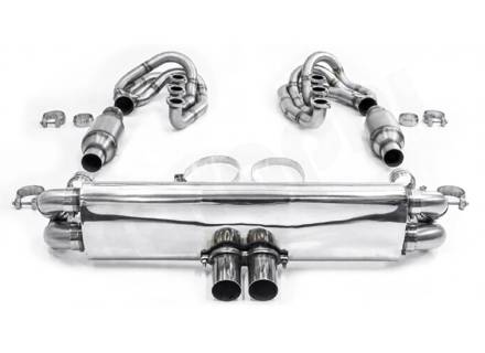 Sistema di scarico sportivo CARGRAPHIC GT retroattivo con collettore ID42 GT, senza riscaldamento, senza valvole, look GT3. Porsche 964 Carrera 2/4/RS - 96411104504, 96411104605, 96411104502, 96421103905, 96421103932, 96421104004