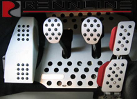 Rennline REV2 4 Piece Pedal Set Rubber Grip. Porsche 911 / 912 / 914 / 930 COUPE Manual - A12.2P6051, A122P6051