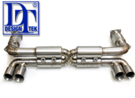 Exhaust Muffler / Silencer Titanium DesignTek for Porsche 996 Turbo - 99611102775, 99611102776, 99611198775, 99611198777