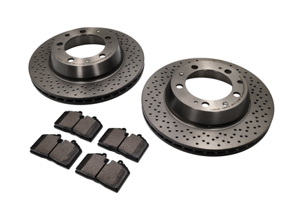 REAR Brake Pads and Brake Disc Package Porsche 993 C2/4 1994-97 - 99335204102, 96435193903