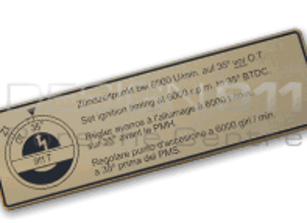 Sticker Motor Timing. Porsche 911T - 90100650900