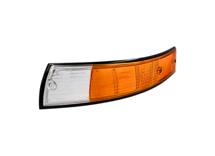 Lente indicatore Anteriore, con bordo NERO. Porsche 911 1967-74 - 91163194300, 91163194400 - P14964S, P14964D, 1695450770, 1695450780