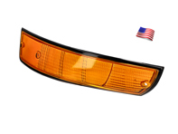 Lente indicatore Anteriore, con bordo NERO. Porsche 911 1972-73 USA - 91163194700, 91163194800, 14962, 14962/D, 149612/S
