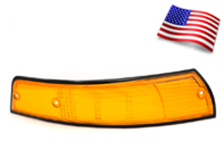 Lente indicatore Anteriore, con bordo NERO. Porsche 911 1972-73 USA - 91163194700, 91163194800, 14962, 14962/D, 149612/S