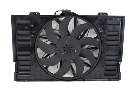 Water radiator air duct with fan. Porsche 970 Panamera - 97010606106, 97010606105, 97010606104, 97010606103 - CFF545000P