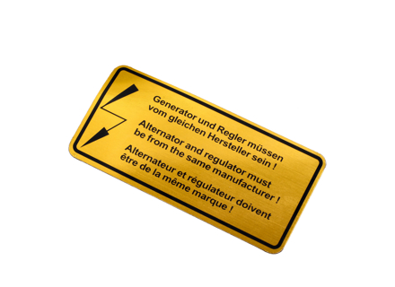 Adesivo Alternatore/Regolatore. Porsche 911/912/914 1965-73 - 90100650800 - 1601501806