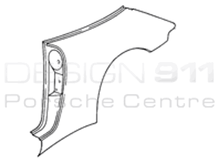 Rear 1/4 Panel Turbo. Porsche 993 Turbo / C2S / C4S - 99350390102GRV, 99350390202GRV