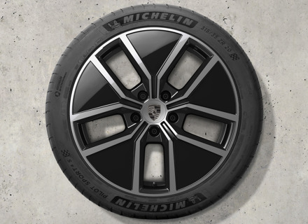 Jantes alliage 20" Panamera AeroDesign et pneus été Porsche d'origine - 976044660E