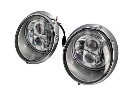 LED H4 Headlamps RHD Clear Lens Porsche 911/964 - 91163111498, 91163111298, 91163111398, 91163111598