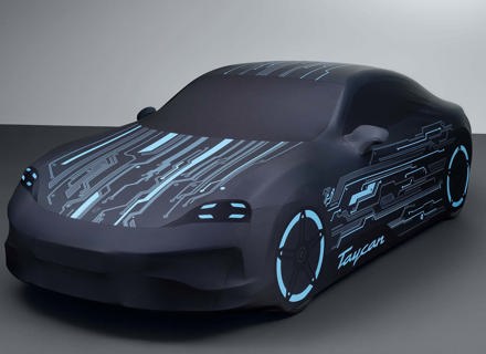 Telo copriauto da interno con design 'elettrico' per Taycan Berlina 2024>> - 9J104400060 - 9J104400063