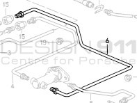 Caliper Brake Line. Master Cylinder to Rear Coupling. Porsche 944 Turbo - 95135503303 Caliper Brake Line. Master Cylinder to Rear Coupling. Porsche 944 Turbo - 95135503303
