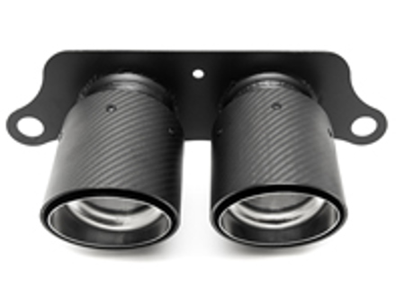 Exhaust Deluxe Dual Style Tips CARBON FIBER. Porsche 991 GT3 - 99111125390, 99111125393