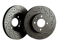 Black Diamond CROSS DRILLED & GROOVED Performance Brake Discs FRONT. Porsche 944 TURBO 86-88 - KBD 431, KBD431