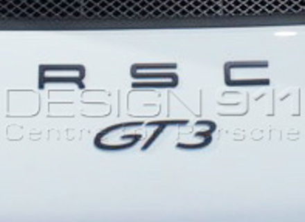 'GT3' SCHWARZES Heckdeckel-Emblem. Porsche 991 (911) GT3 - 99155925190