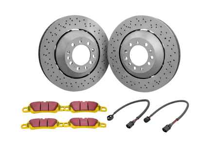 Set di dischi e pastiglie freno sportivi POSTERIORI. Porsche 718 Boxster Spyder / 718 Cayman GT4 dal 17/12/2020 - 98135240780, 98135240781, 99135240700, 99135240703, 98135240880, 98135240881, 99135240800, 99135240803, 9GT615601F, 9GT615602F, 992615601H, 992615602H, 9GT698451G, 99135294701, 99135294702, 99135294705, 99160918500