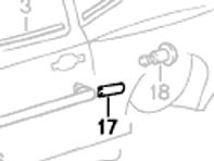 Moldura en el alerón trasero. Porsche 944 / 944S2 - 93155914100, 93155914200