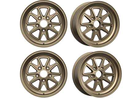 Outlaw52 001 alloy wheel set 16' Matte Bronze. Porsche 911 - 001BB-67053+23, 001BB-68053+10