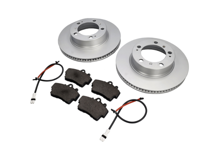 前刹车片和刹车盘套装。适用于保时捷 Boxster 986 2.5L / 2.7L 1997-2004 款 - 98735193903, 98635140105, 99661236501