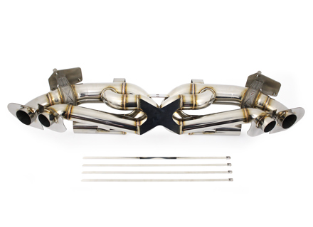 Sportschakelbare X-Pipe-uitlaat voor Porsche 992 Carrera en Turbo - 992251052A, 992298019, 992251053A, 992298019A, 992251055, 992298019B, 992251057B, 992298019C