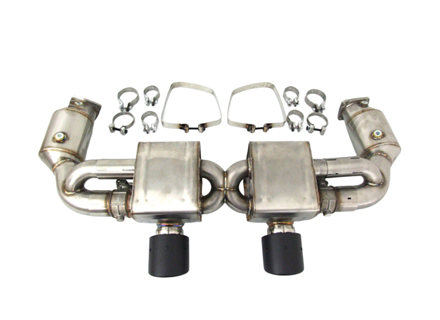 Sport Exhaust VALVETRONIC Porsche 991.2 Carrera with Carbon Fibre tail pipe - DesignTek - 3606009103, 9P1251053A, 9P1251053C