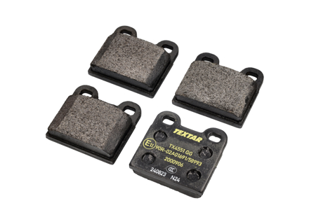 Brake pads, Rear. Porsche 356C / 911 1965-68 - 91135293901, 2000906, 91135293902