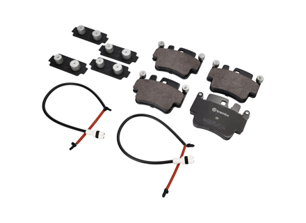 FRONT Brake pads, sensors, shims kit Porsche 996 Carrera C2/4 Brembo - 99635294903, 99635108802, 99661236501