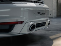 Tailpipes in Silver of the sports exhaust system. Porsche 992 Turbo / Turbo S - 992044231
