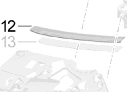 Lamelle de grille de pare-chocs avant, supérieure. Porsche 991.2 Turbo 2017>> - 99150576306OK1, 99150576406OK1