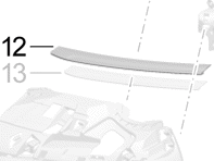 Front bumper grille slat, upper. Porsche 991.2 Turbo 2017>> - 99150576306OK1, 99150576406OK1 Front bumper grille slat, upper. Porsche 991.2 Turbo 2017>> - 99150576306OK1, 99150576406OK1