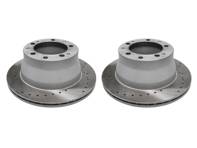 Brake Disc Rotor Rear, Crossdrilled (Pair). Porsche 944 1986-89 2.5L/2.7L / 944 1987-88 Turbo - 94435204103 - 944 352 041 03 rd