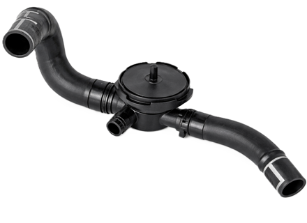 Koelvloeistofslang met vacuümventiel. Porsche 958 Cayenne 3.0L Hybrid 2010-2014 - 95810637402