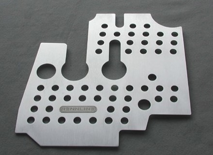 Panneau de plancher en aluminium Rennline. Côté conducteur. Porsche 356A - F07